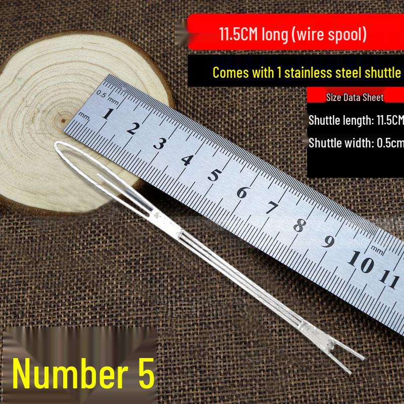 2025 Shrimp & Crab Net Repair Tool: Steel Wire Shuttle, Iron Fishing Needle, Metal Thumbtack