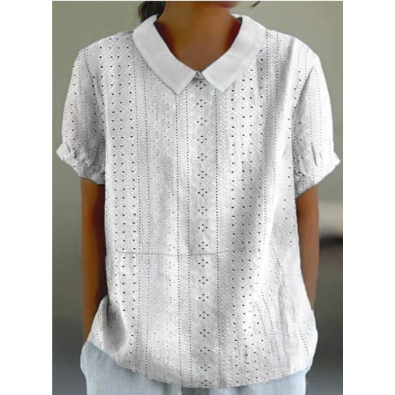 

2 Spring and summer new digital printing doll collar top women s shirt batch S