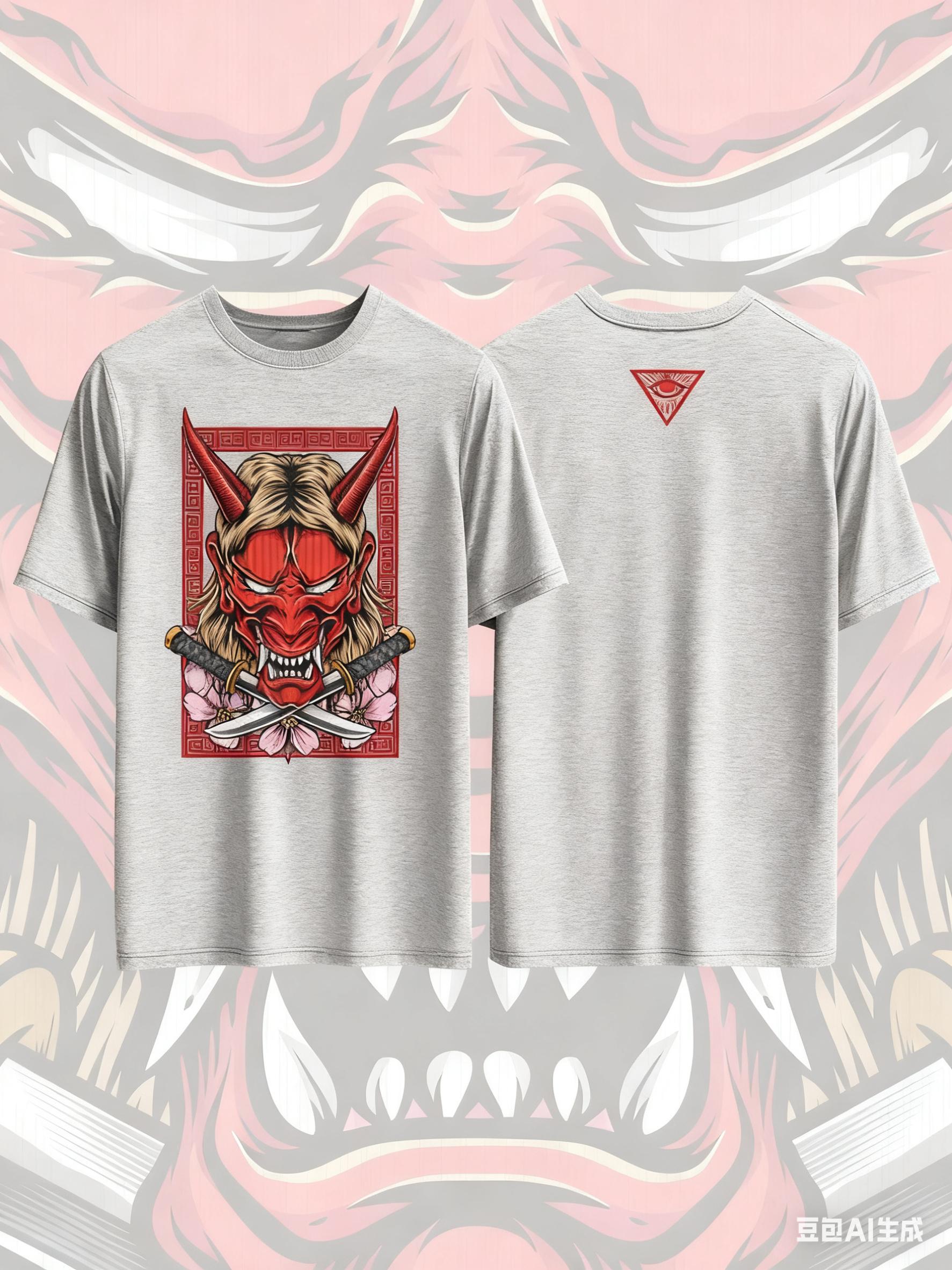 

Devil Elements Printed Pure Cotton Tshirt for Men and Women Dark Style Short Sleeved Oversized Fashion Street Summer Tshirt 4XL