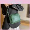 Stylish Cross-border Trend Three-layer Shoulder Bag In Black Green Blue Red Brown