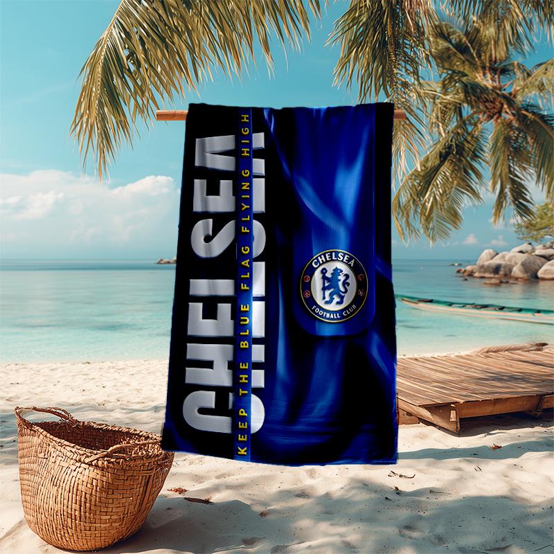 1pc C-Chelsea Beach Towel, Comfortable and Thick, and Swimming/Bath/Picnic/Camping Towel, Suitable for Seaside Beaches