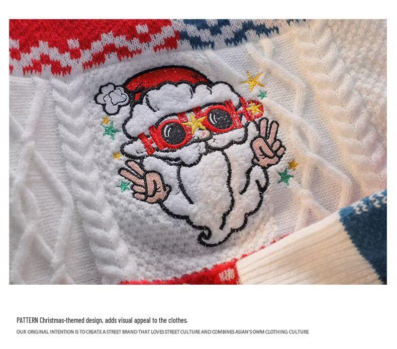 2025 Winter Retro Casual Christmas Sweater - American High-End Thickened Knitwear