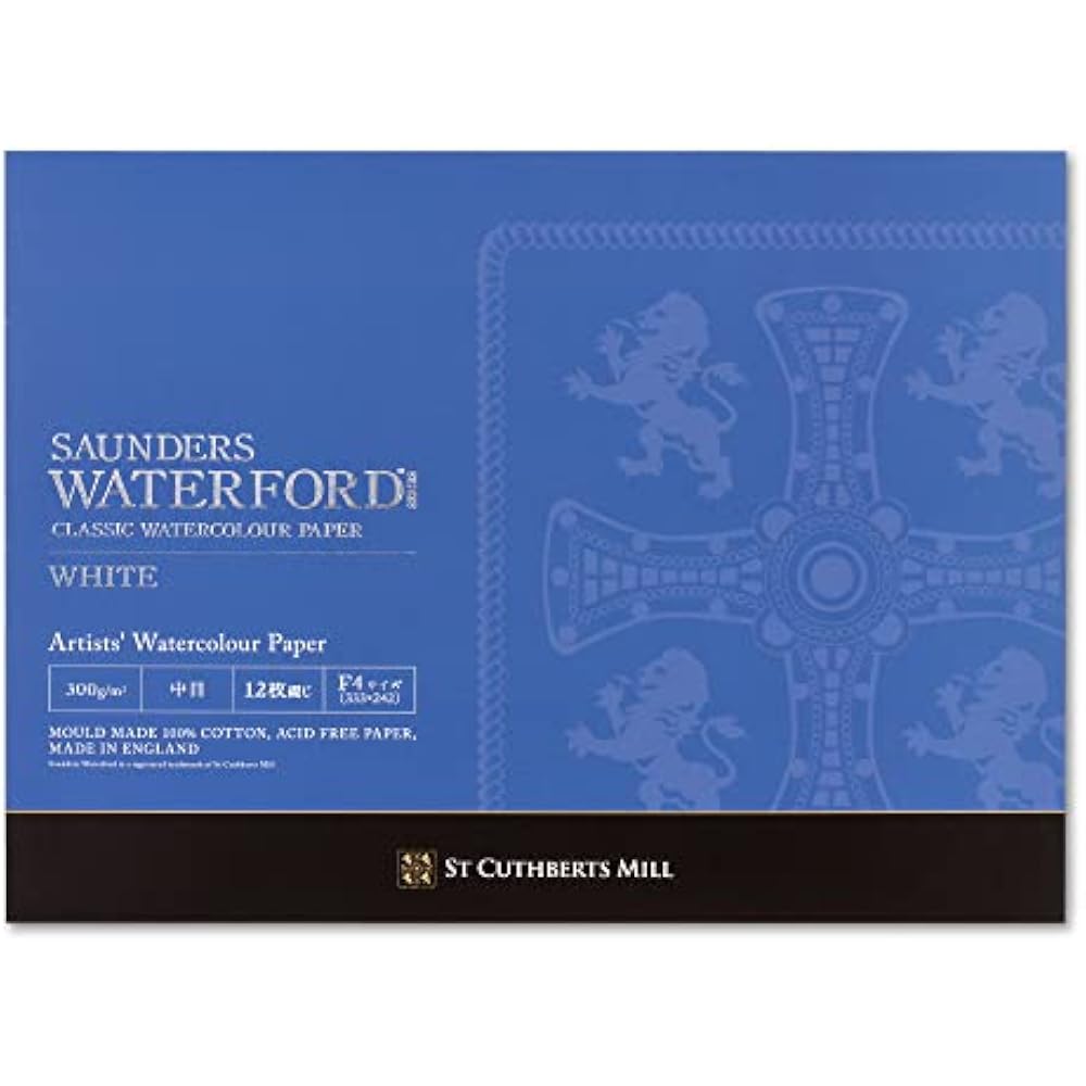 Holbein Waterford Waterford Watercolor Paper EHB-F2 White Medium 300g F2 Size Block Type 12 Sheet...