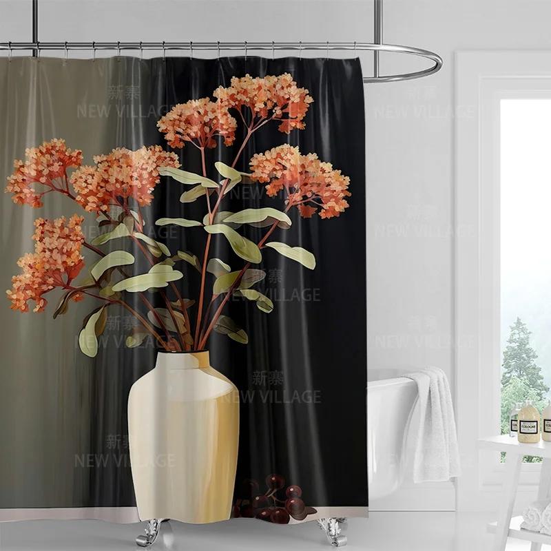 

Tropical Plant Shower Curtain, Bathroom Bathtub Waterproof Shower Curtain, House Decoration 180X200Cm Bathroom Curtain W60H190(CM)-1 Pcs