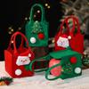 1Pc Christmas Felt Gift Box - Creative Cartoon Handbag, Holiday Xmas Eve Gift Bag for Party Favors & Small Presents