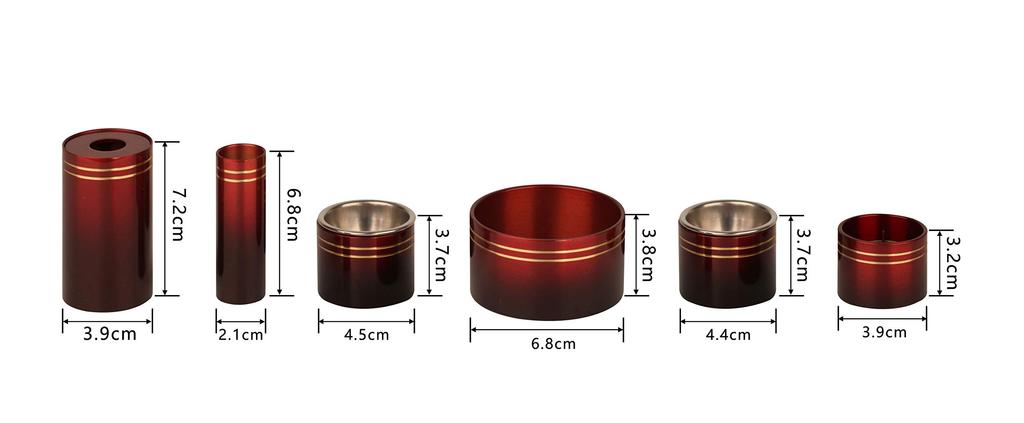 Oda Kobo Brass Modern Buddhist Altar Set (Indigo, 6-Piece Set)