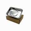 Magnetic Stainless Steel Bowl Set - 5-Piece Storage Plates in 3", 4", and 6" Sizes for Tools