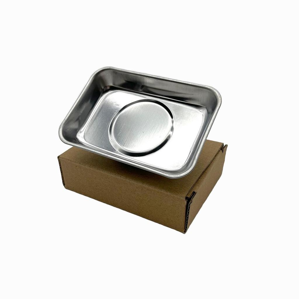 Magnetic Stainless Steel Bowl Set - 5-Piece Storage Plates in 3", 4", and 6" Sizes for Tools