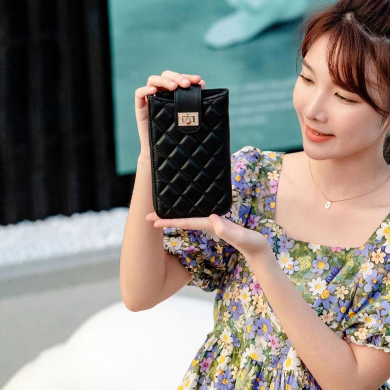 

Высококачественная цепочка, сумка для мобильного телефона, овечья кожа, ромбовидная вышивка нитью, маленькая сумка-сачель, вертикальная, универсальная, мини-сумка 10.5X2.5X18.5xm