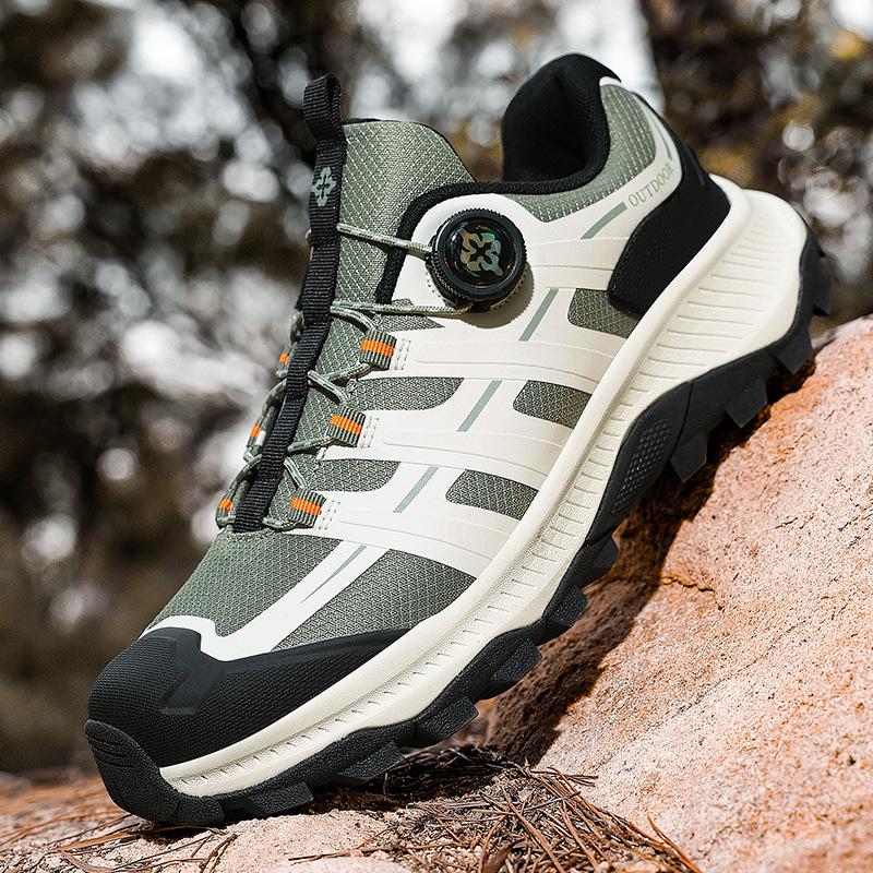 

Large size men s shoes summer breathable wear-resistant knob outdoor hiking shoes soft-soled commuter shoes 46 зелёный