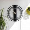 Large World Map Wall Clock, Metal Minimalist Modern Clock, Round Silent Non-Ticking Battery Operated Wall Clocks for Living Room / Home