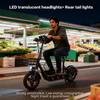 H14 E Scooter 600W Motor 36V10AH Battery Front Suspension Dual Disc Brakes Electric Scooter 14-Inch Tires Commuting E-Scooter