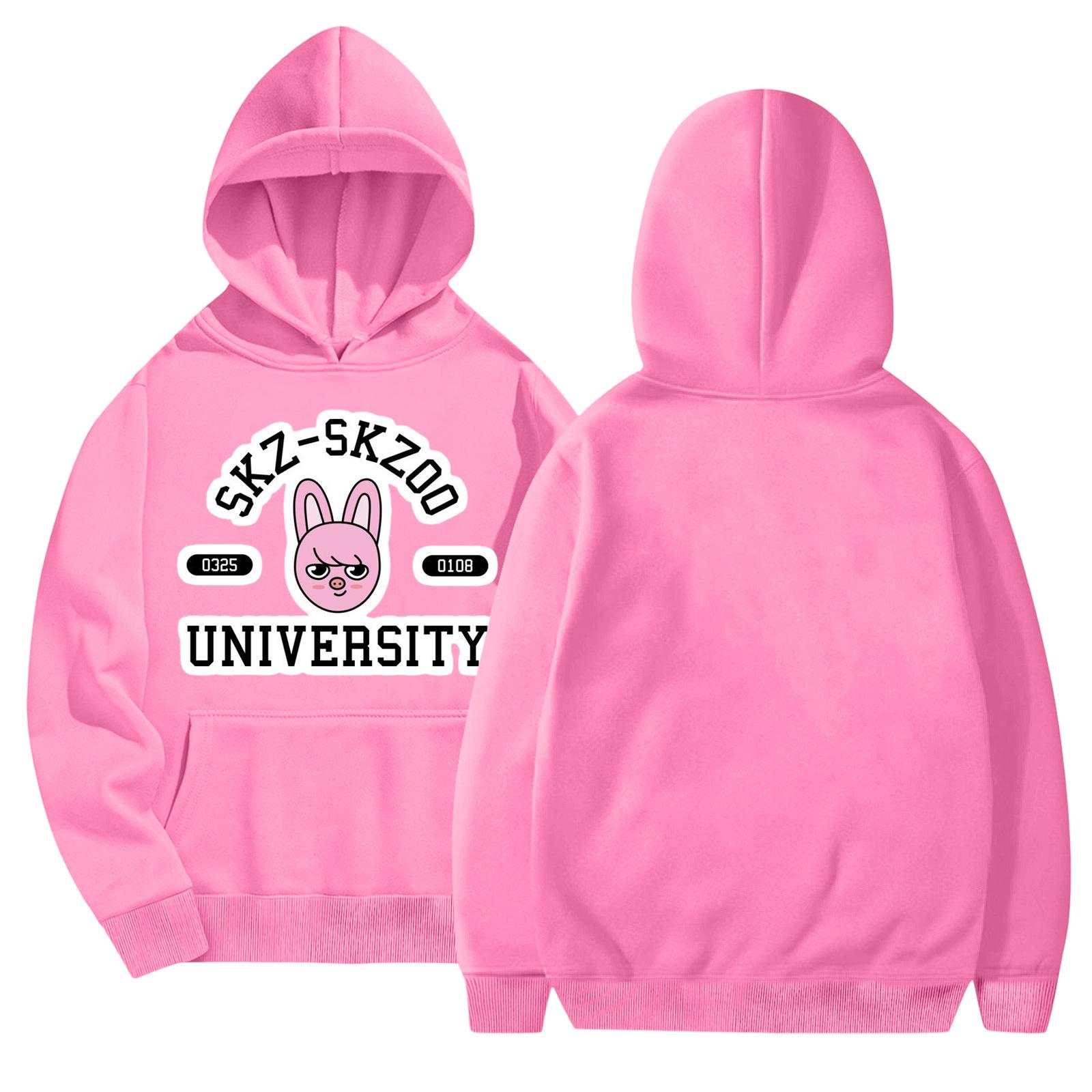 Модная повседневная толстовка унисекс с длинным рукавом свободного кроя с принтом и капюшоном S розовый 1790₽