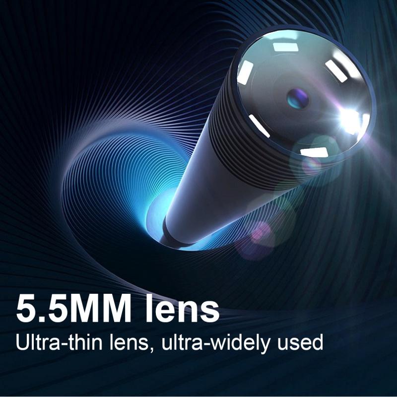 FONKEN 7mm 5,5mm endoskopová kamera Flexibilní IP67 Vodotěsná Micro USB průmyslová endoskopická kamera pro Android Phone PC 6LED nastavitelná