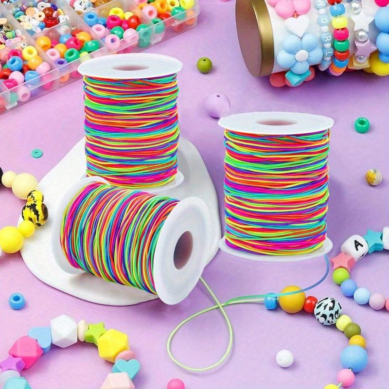 Armband Schnur, Robuste Regenbogen Schnur für Schmuckherstellung, Halsketten, Perlenarbeiten und Kunsthandwerk