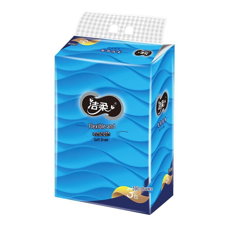 Jierou Soft 3-Ply Facial Tissues, 3x130 Sheets