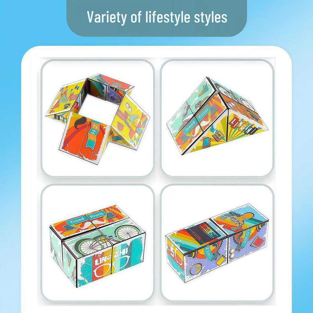 3D Geometric Magnetic Rubik's Cube: Endless Puzzle Toy for Kids' Cognitive Development