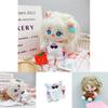 20cm Cotton Doll Plush Toy With Interchangeable Outfits White Car Overalls