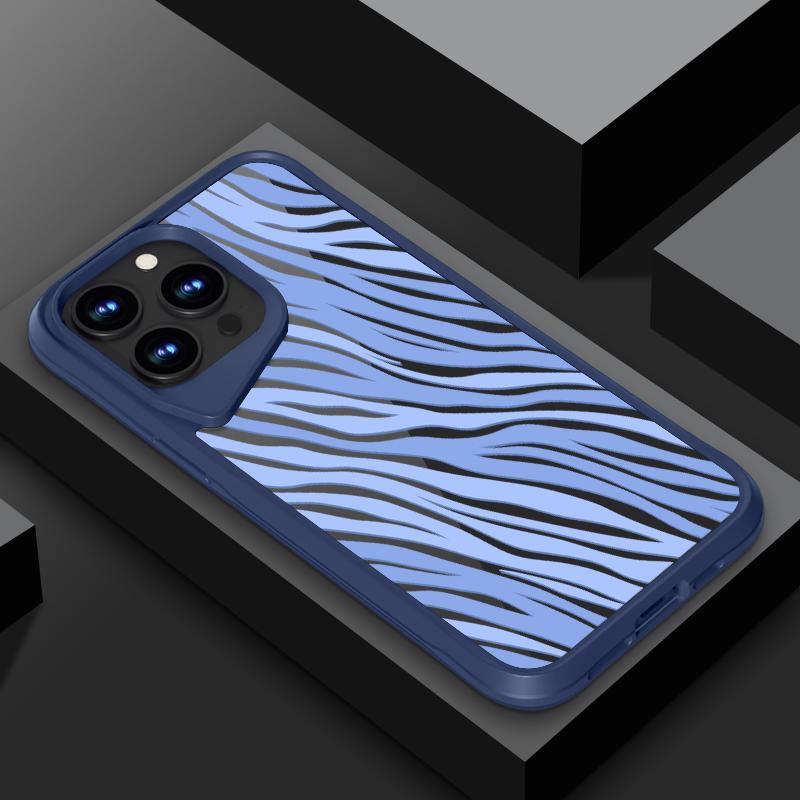 

Чехол для телефона с однотонным рисунком в полоску зебры для iPhone 16 Pro 15 Plus 14 13 Pro Max с мягкими краями, ударопрочный акриловый тонкий чехол для телефона iPhone 15 розовый