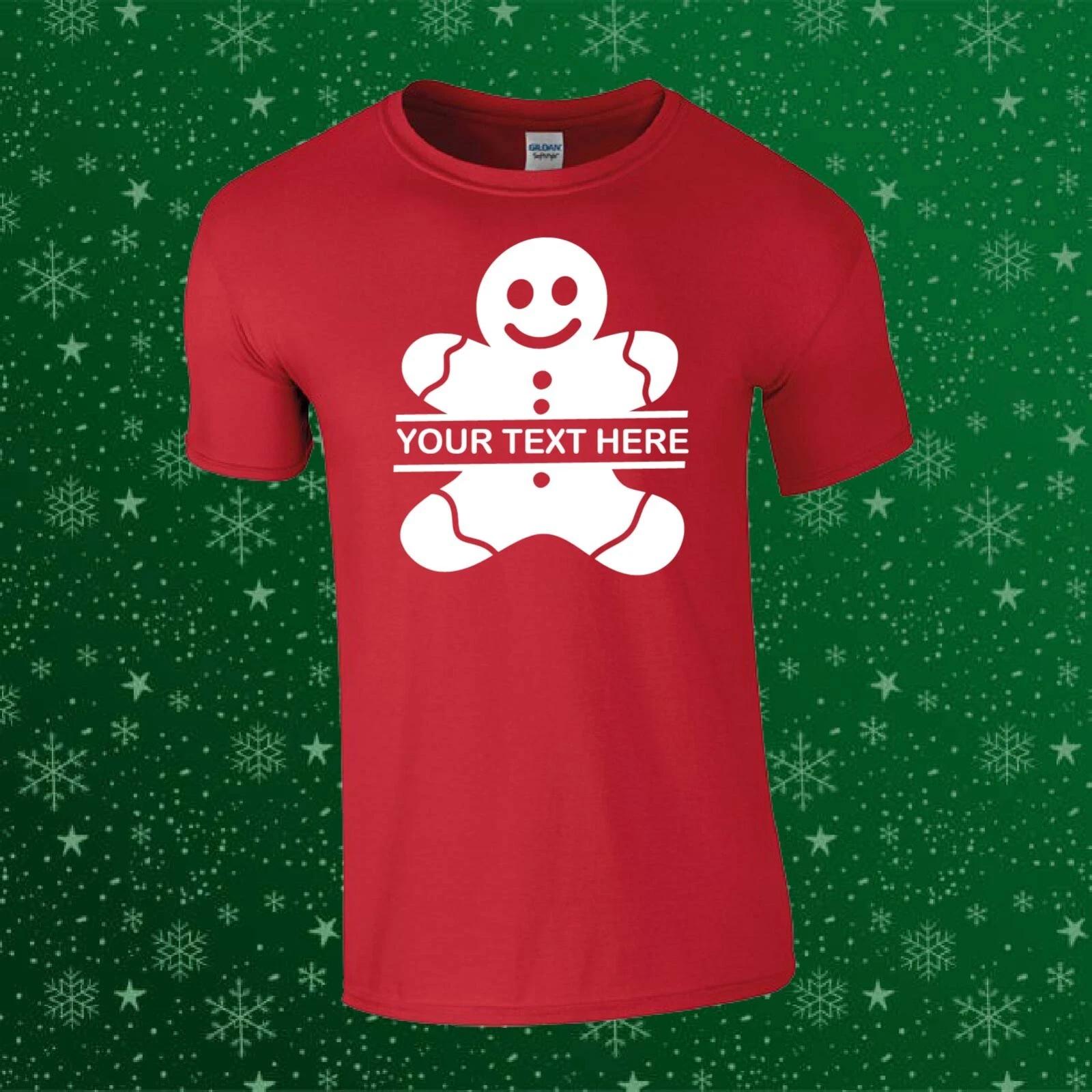 Custom Personalised Christmas Cookie Gift Unisex kids/adults T-shirt Tee S