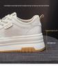 Vita plattformssneakers för dam, liten storlek, koreansk stil, höjdar, mångsidiga fritidsskor, Hösten 2024