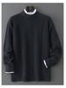 Men's Thick 100% Pure Wool Half-High Collar Knit Cashmere Pullover Sweater for Autumn and Winter