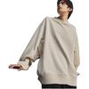 Li-Ning CF Trace Series Solid Color Crew Neck Pullover Sweatshirt Unisex Tops White AWDSI85-1