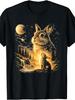 Bunny Howling To The Moon Vintage 90s T-Shirt - Retro Bunny & Moon Graphic, Suitable for Easter Day,