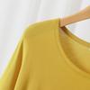 Sommar Lös Passform Modal T-shirt: Kort fram, lång bak, Plusstorlek Fladdermusärm