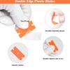 100 Pcs Two Cutting Plastic Razor Blade Scraper Non-Scratch Scraper Tool Kits for Cleaning Labels Glue Car Window Sticky Remover