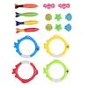 Torpedos Swim Sinking Set Seahorses Fish Rings Underwater Swimming Pool Toy for Children Kids