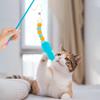 Yousheng Interactive Cat Teaser Toy Retractable Rope Funny Cat Stick Teasing Wand with Bells Elastic Cord Kittens Chew-Proof Teaser Stick