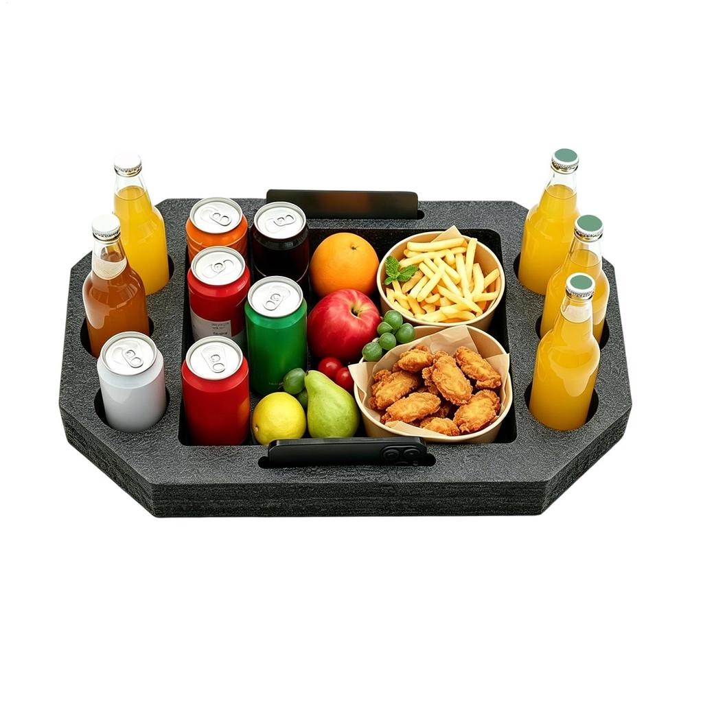 Multifunctioneel Zwevend Drankrek Meerdere Gaten Stabiele Zwembad Drijvende Tray Waterdichte Bekerhouder Zwevende Dranktray