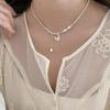 Korean Sweet and Simple Style Zircon Butterfly Fringed Pearl Necklace Accessories Women's Sweater Chain Necklace