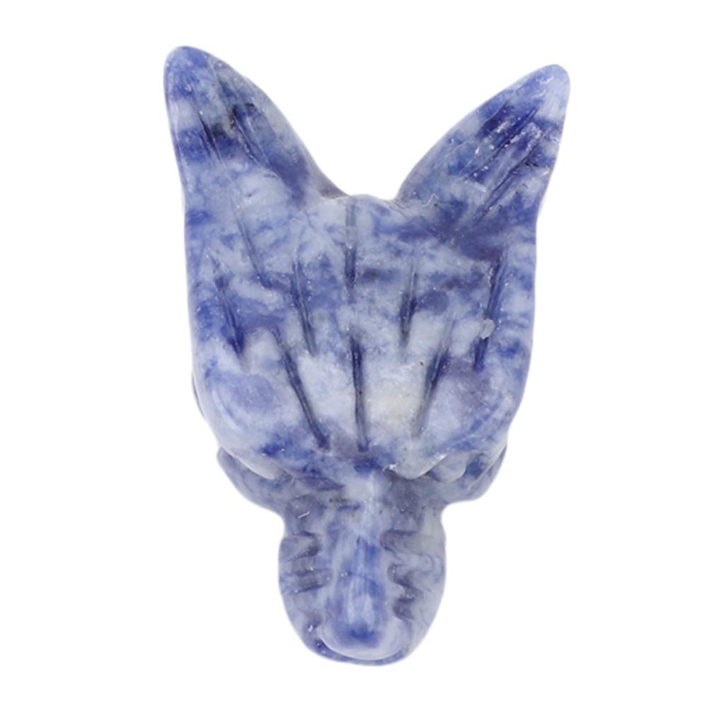 Wolf Head Crystal Pendant Nature Exquisite Gemstone Wolf Head Pendant for Men Women Type 3