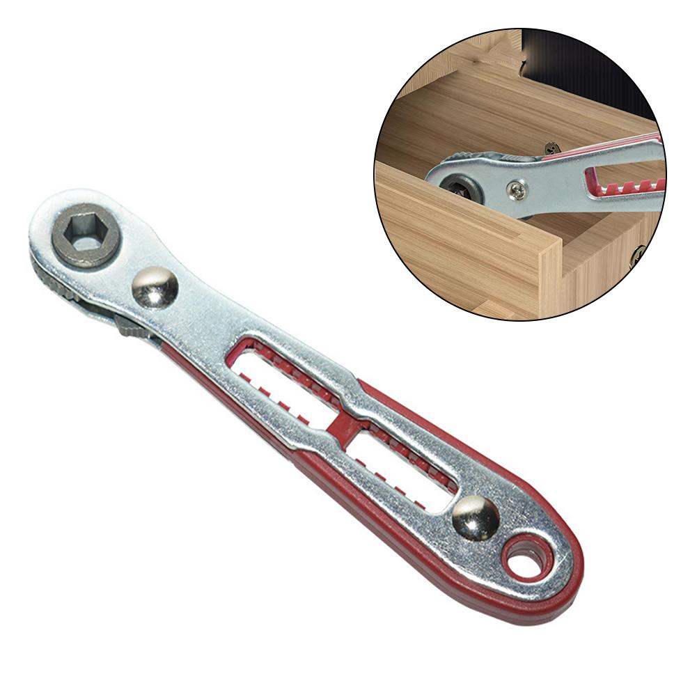 2pcs Adjustable Two-Way Ratchet Wrench Screwdriver Cross Screwdriver Slotted Ratchet Wrench Multi-function Hand Tool