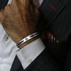 Pánský náramek, Enemal Bangle Pánský, Náramek s manžetou Viking Logo pro gentlemana, Minimalistické náramky z nerezové oceli