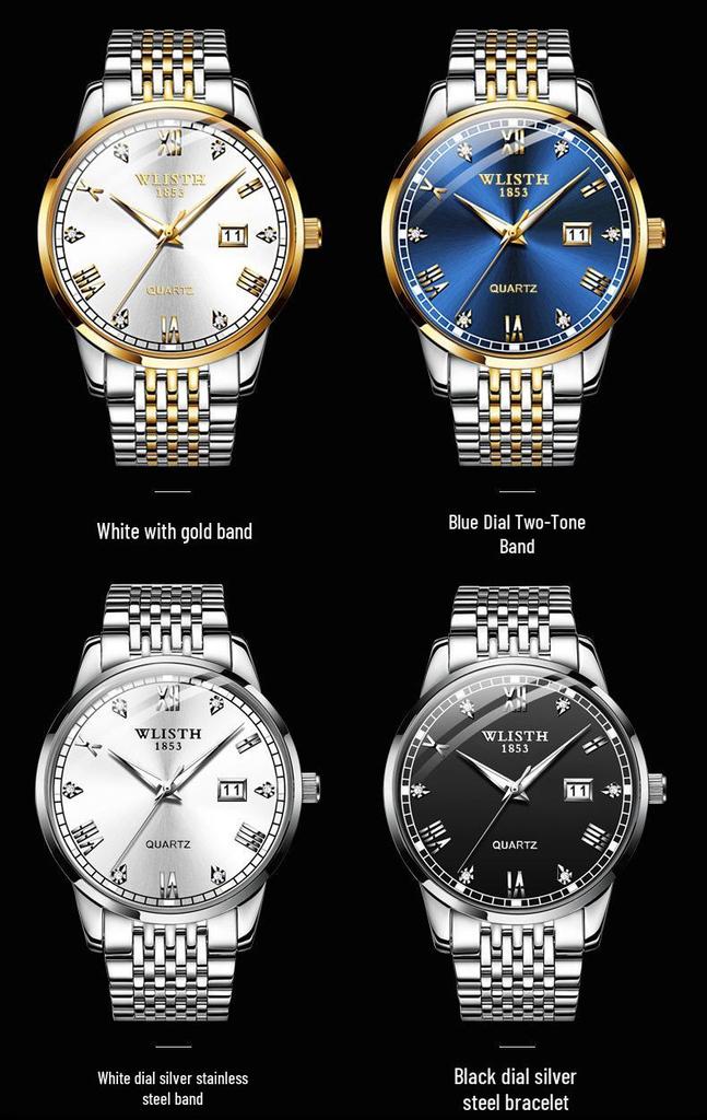 Wolis Men's Waterproof Quartz Stainless Steel Automatic Watch