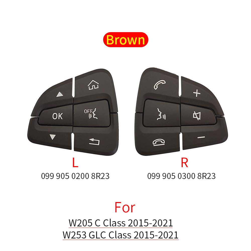For Mercedes W205 W253 Car Steering Wheel Control Buttons Cover For Benz C GLC Class 2016-2022 C180 C200 GLC300 AMG 0999050200
