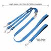 Nylon Fabric Dog Triple Leash Adjustable Length Dog Split Leash Pet 3 In 1 Leash  Park Travel