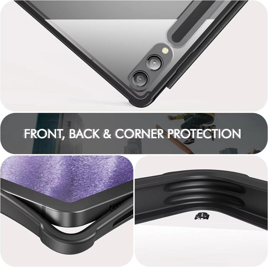 Samsung Tab A9 Plus Rotating Case with Backlit Keyboard & S9 Pen Slot