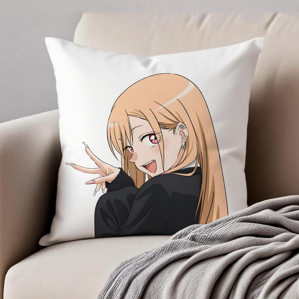 My DDress Up Darling Cuscino Romance Anime Federa Cuscino Antiacaro Cerniera Invisibile Peluche Corto Cuscino per Divano