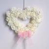 Silk Rose Flower Wreath for Home Wedding Door Decoration Heart Shaped Garlands