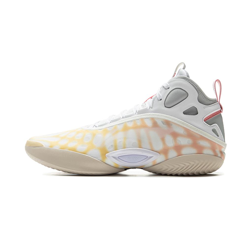 New LINING Yushuai 19 Agglomerated Core Basketball Shoes Men's Mid top Orange ABAV005-3