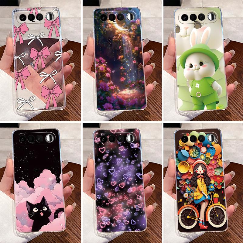 For Realme 16 5G RMX5171 Case Clear Luxury Cute Love Rabbit Funny Pattern TPU Soft Silicone Back Cover For Realme16 2026 Casing