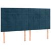 Bed Frame without Mattress Dark Blue 160x200 cm Velvet