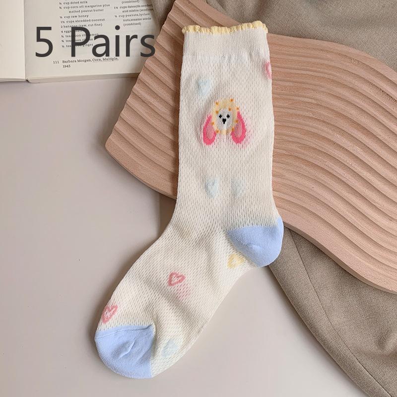 

5 пар женских тонких носков-трубочек на весну и лето 5 Pairs