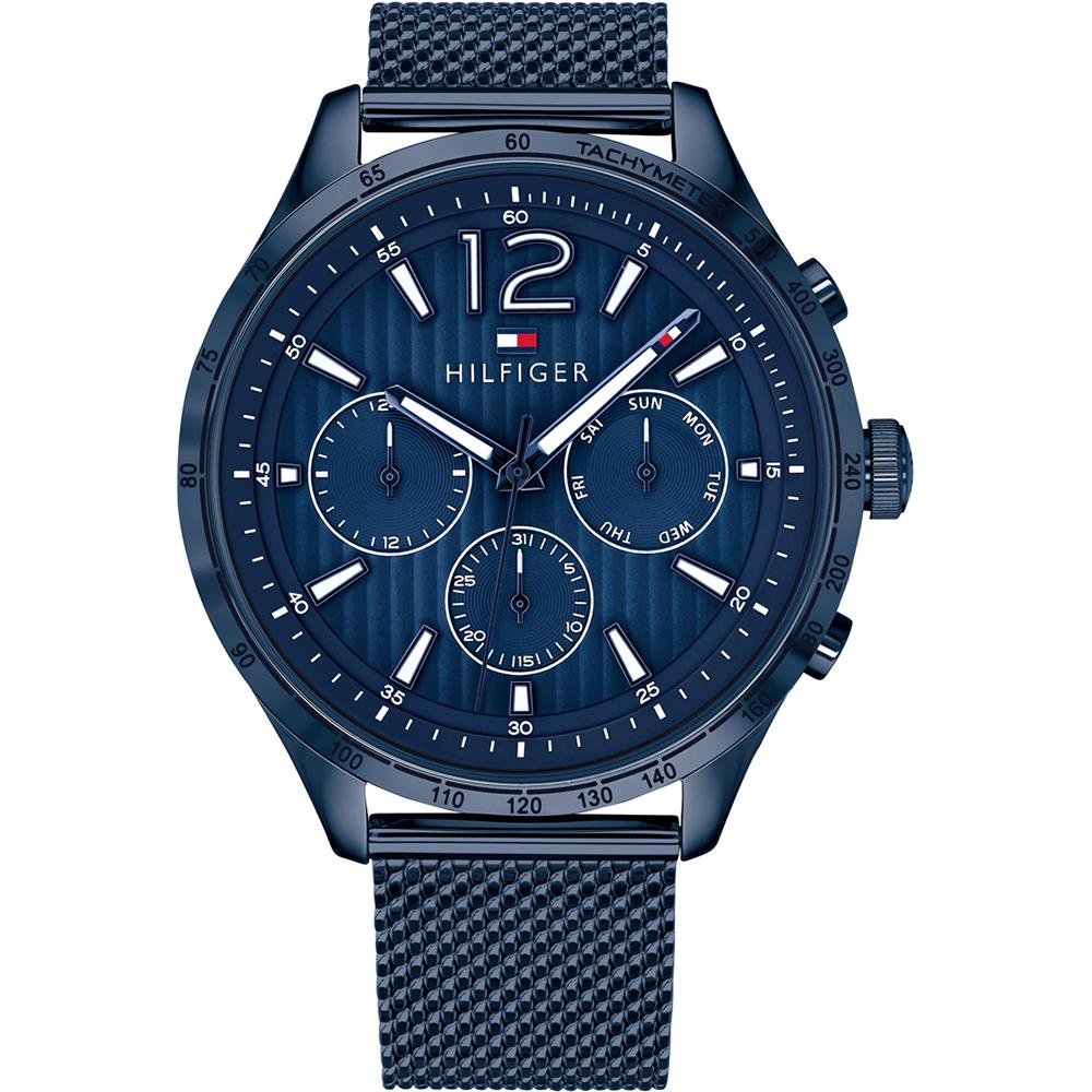 Tommy Hilfiger Gavin Blue Metal Men s Quartz Watch 1791471 синий