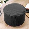 1Pc Round Seat Cover Elastic Protector Soft Pouffe Stool Removable Flannel Stool Cover Footstool
