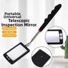Compact Portable Telescopic Inspection Mirror with LED Lights 34 Inch Reach for Mechanics Garage Shop and Inspectors